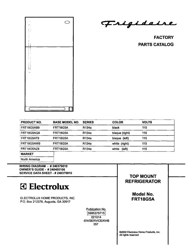 Diagram for FRT18G5AB9