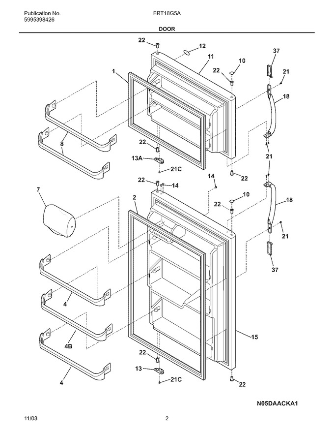 Diagram for FRT18G5AWA