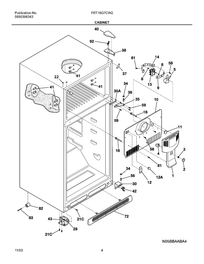 Diagram for FRT18G7CW2