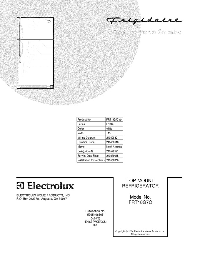 Diagram for FRT18G7CW4