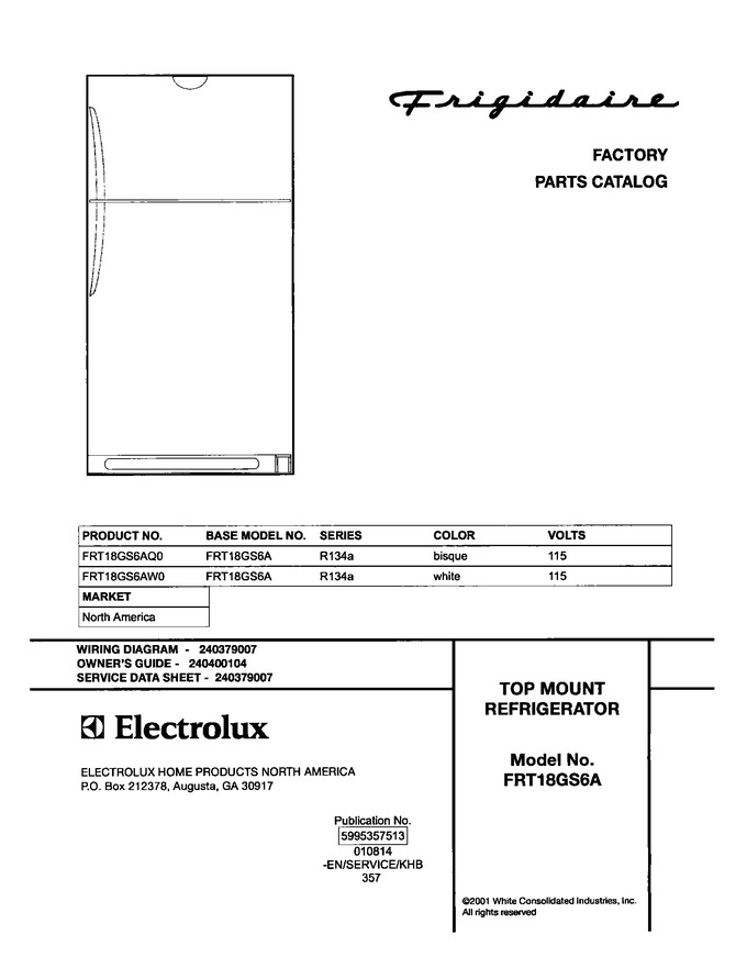 Diagram for FRT18GS6AW0