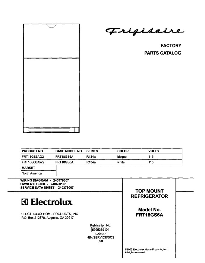 Diagram for FRT18GS6AW2