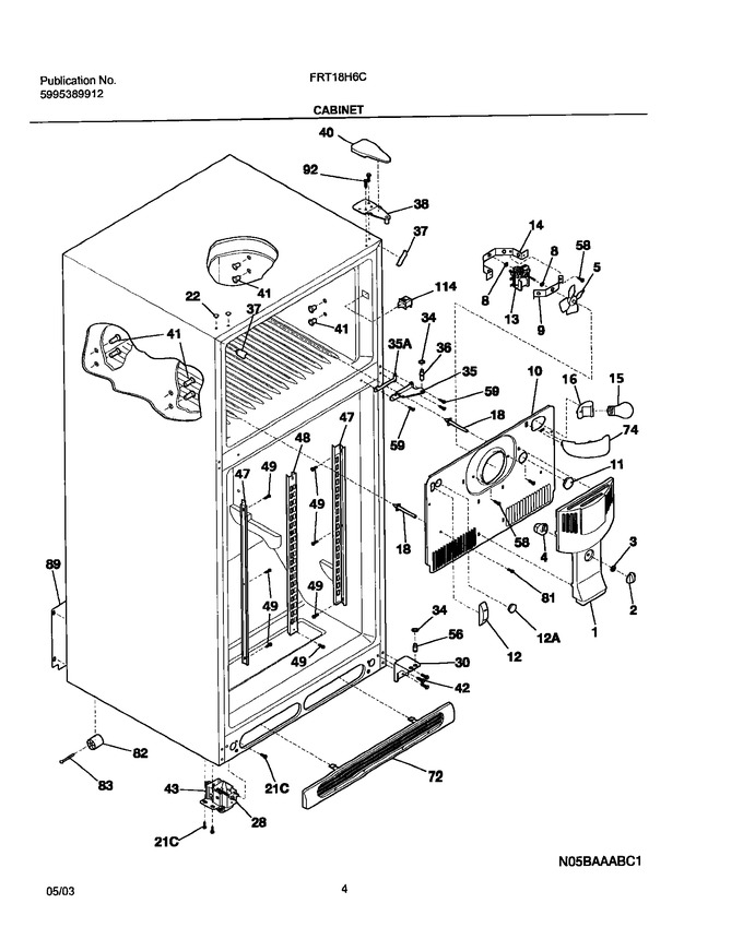 Diagram for FRT18H6CB1