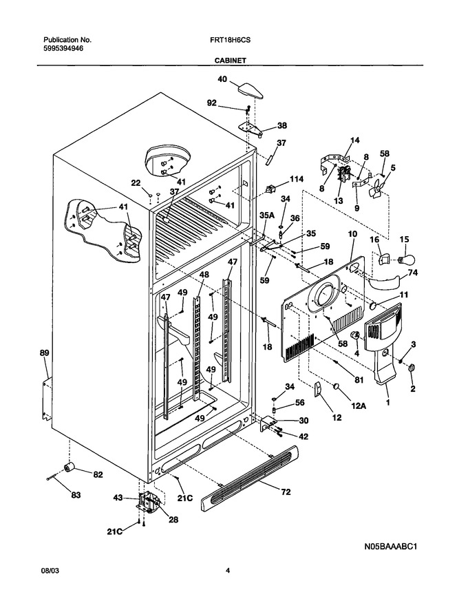 Diagram for FRT18H6CSB2
