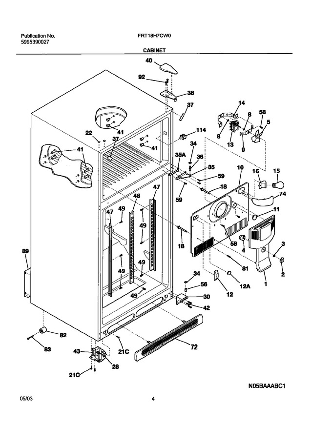 Diagram for FRT18H7CW0