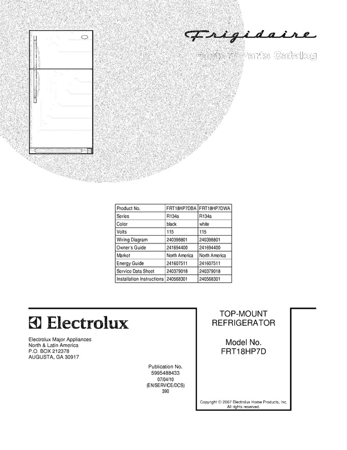 Diagram for FRT18HP7DWA