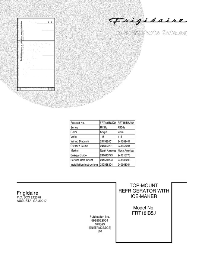 Diagram for FRT18IB5JW4