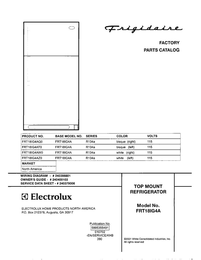 Diagram for FRT18IG4AW0