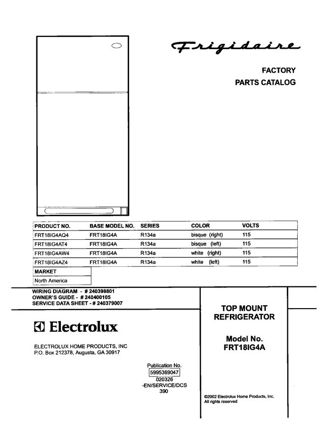 Diagram for FRT18IG4AZ4