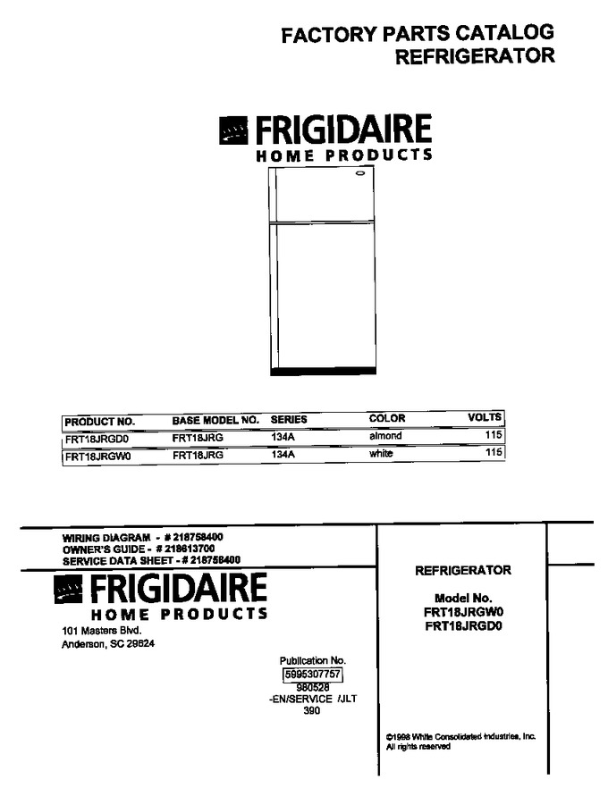 Diagram for FRT18JRGW0