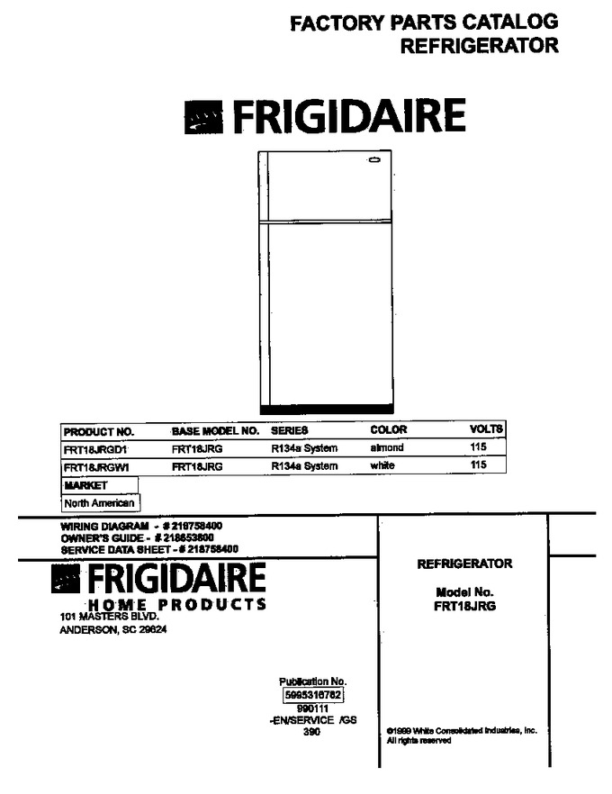 Diagram for FRT18JRGW1