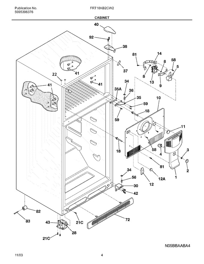 Diagram for FRT18KB2CW2