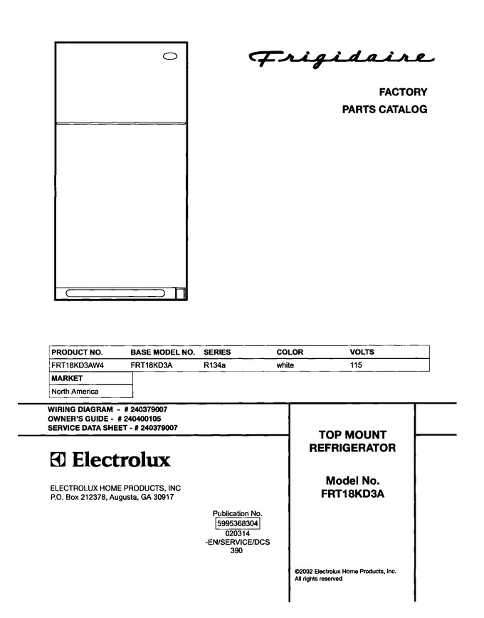Diagram for FRT18KD3AW4