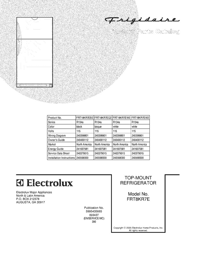 Diagram for FRT18KR7EW2