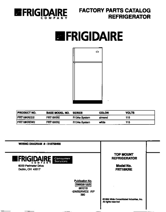 Diagram for FRT18KREW2