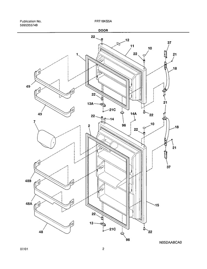 Diagram for FRT18KS5AW0