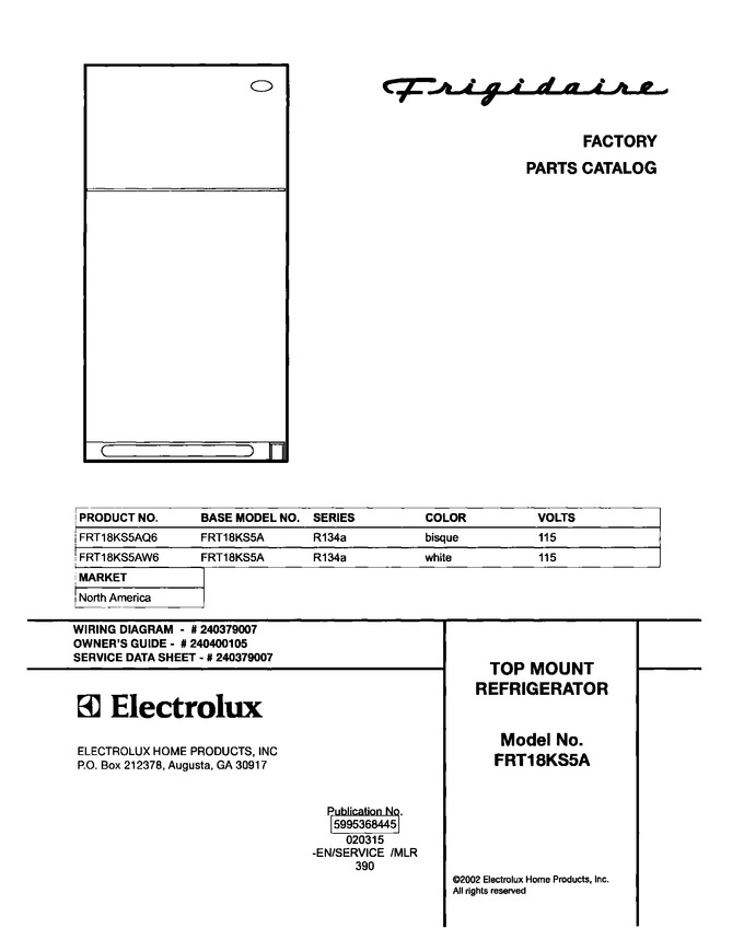 Diagram for FRT18KS5AW6