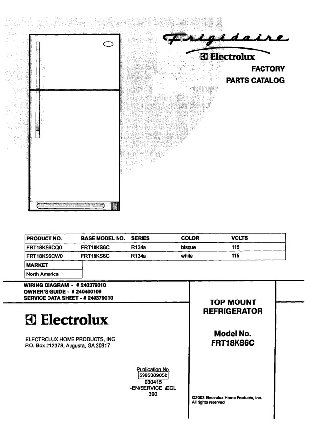 Diagram for FRT18KS6CW0