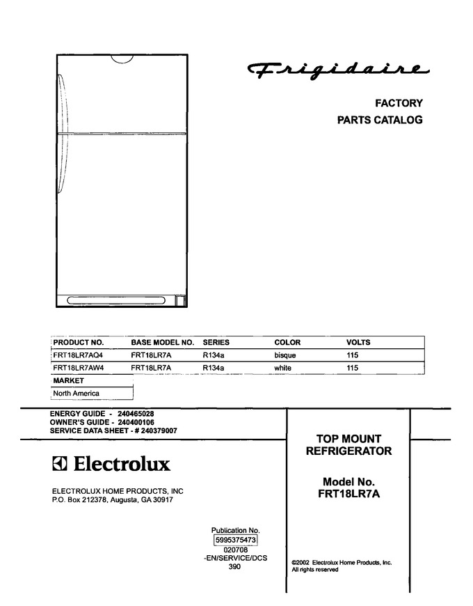Diagram for FRT18LR7AW4