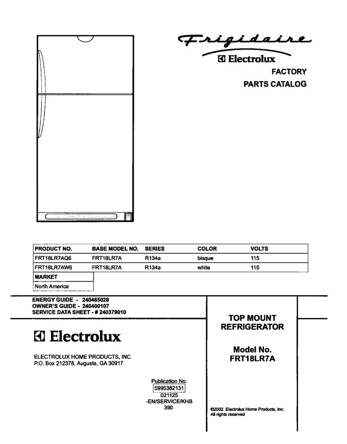 Diagram for FRT18LR7AW6