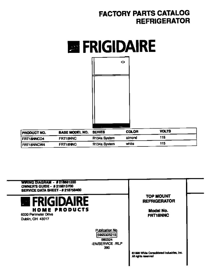 Diagram for FRT18NNCW4