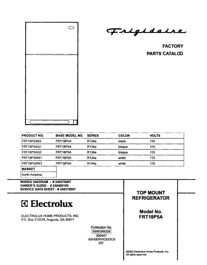 Diagram for FRT18P5AW3