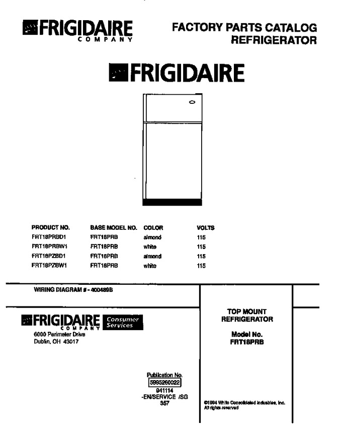 Diagram for FRT18PZBW1