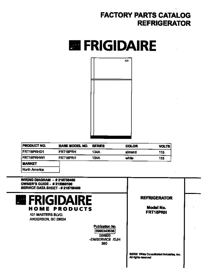 Diagram for FRT18PRHW1