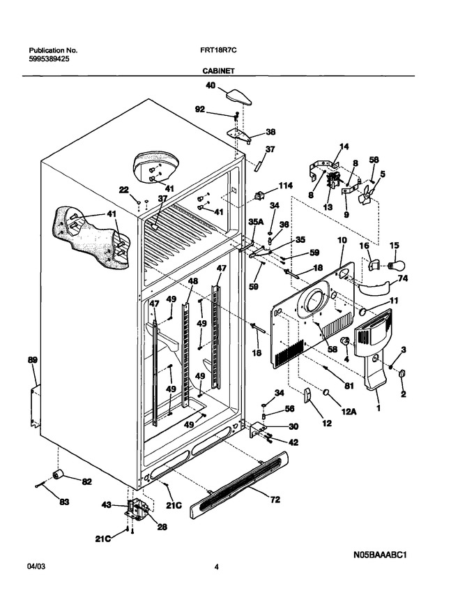 Diagram for FRT18R7CS0