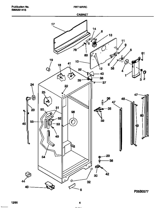 Diagram for FRT18RRCW3