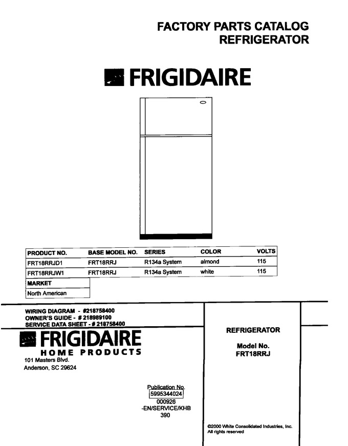 Diagram for FRT18RRJW1