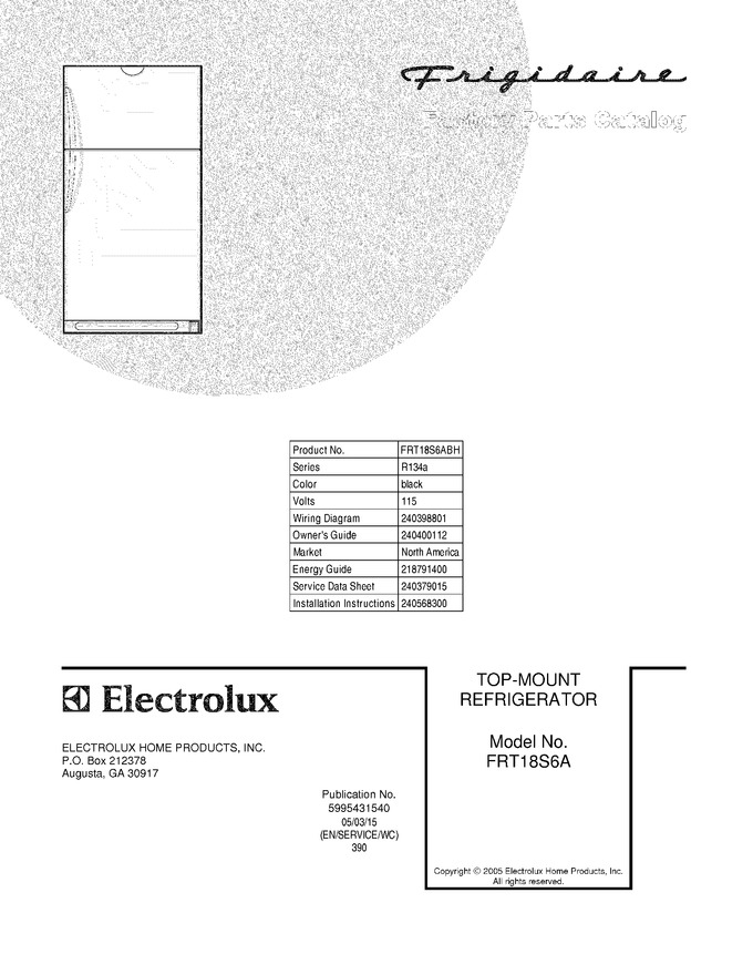Diagram for FRT18S6ABH