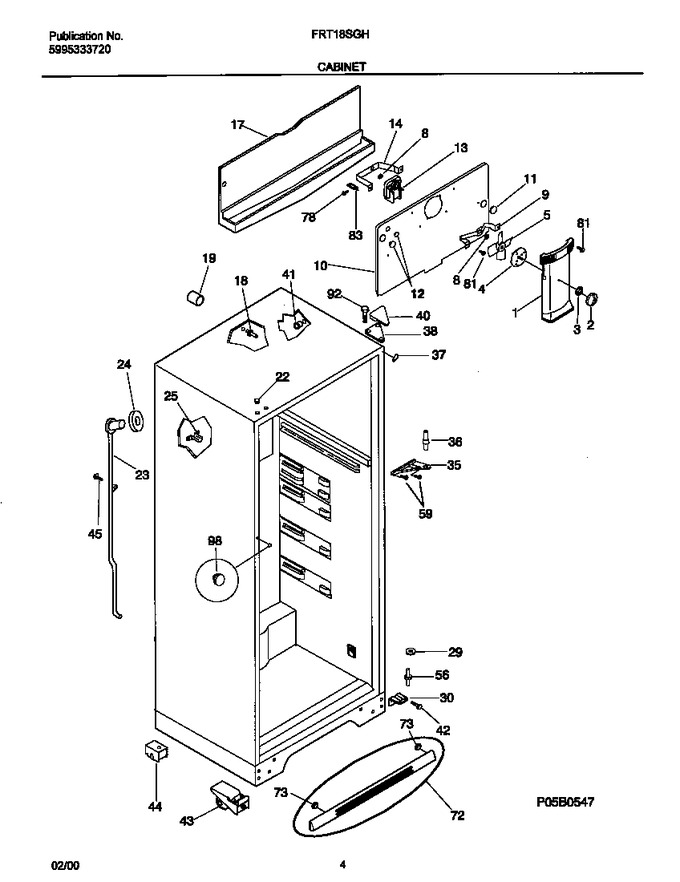Diagram for FRT18SGHW0