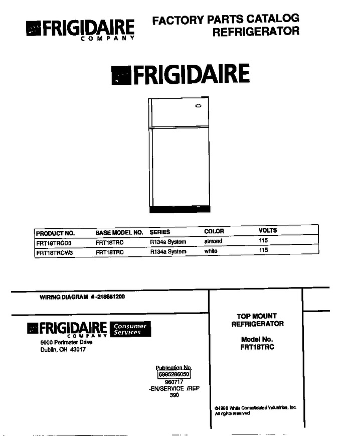 Diagram for FRT18TRCD3