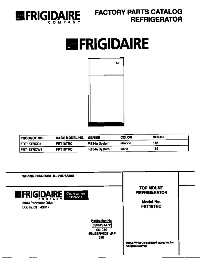 Diagram for FRT18TRCW4