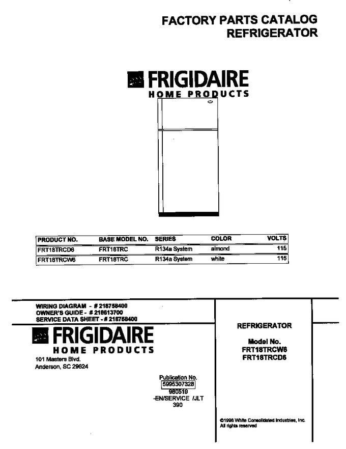 Diagram for FRT18TRCD6