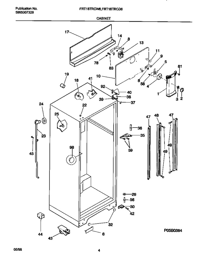 Diagram for FRT18TRCW6