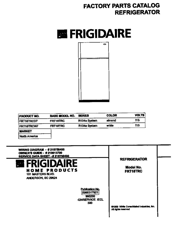 Diagram for FRT18TRCW7