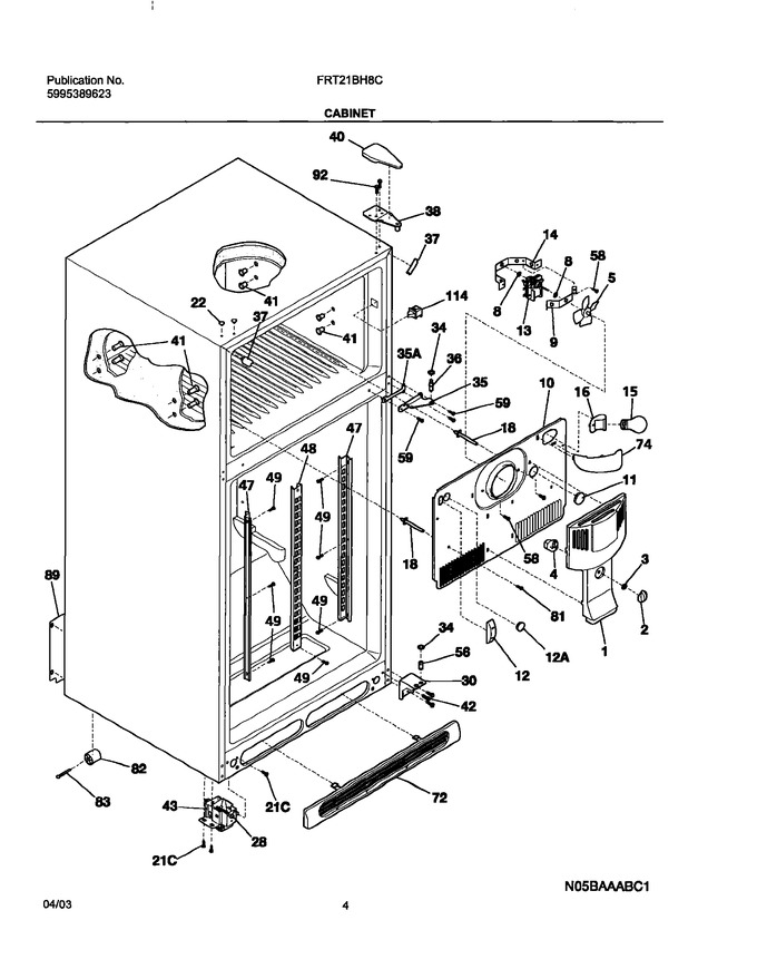 Diagram for FRT21BH8CW0