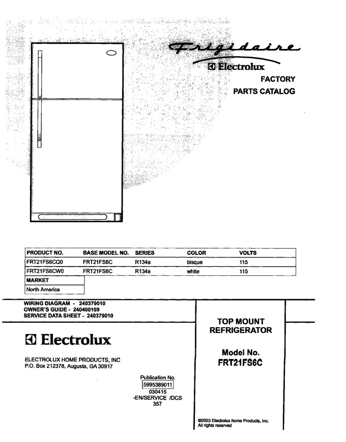 Diagram for FRT21FS6CW0
