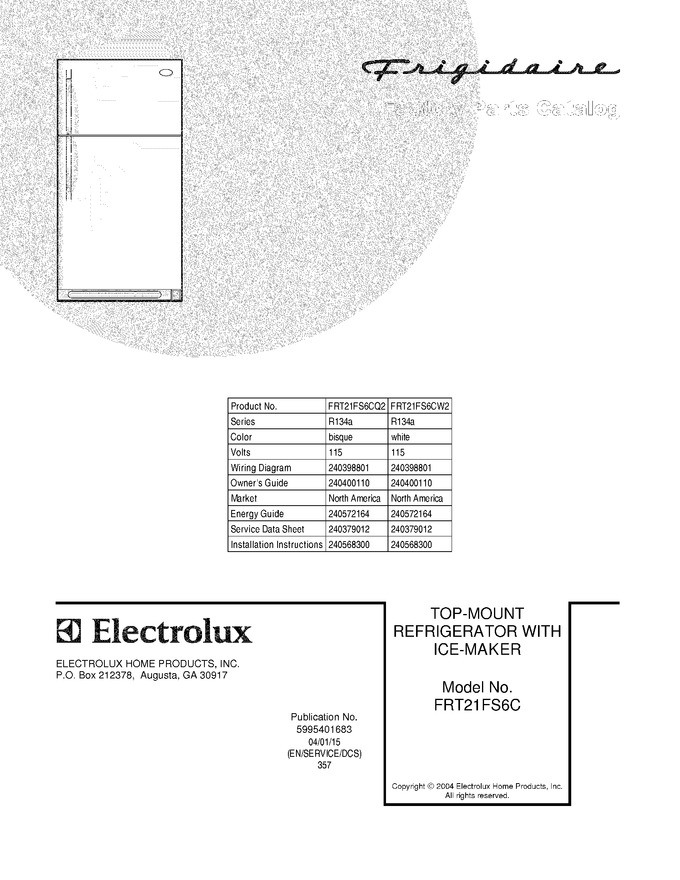Diagram for FRT21FS6CW2