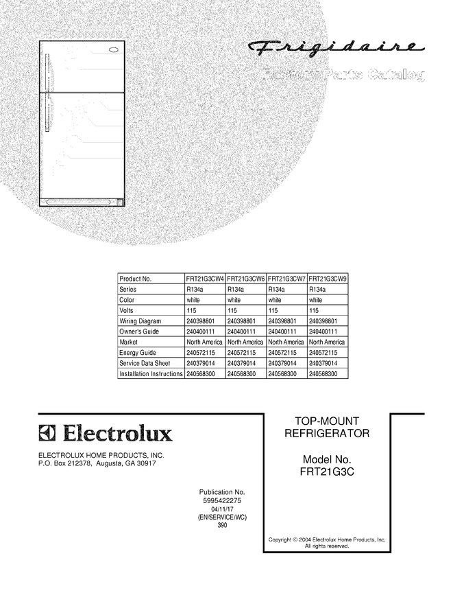 Diagram for FRT21G3CW9