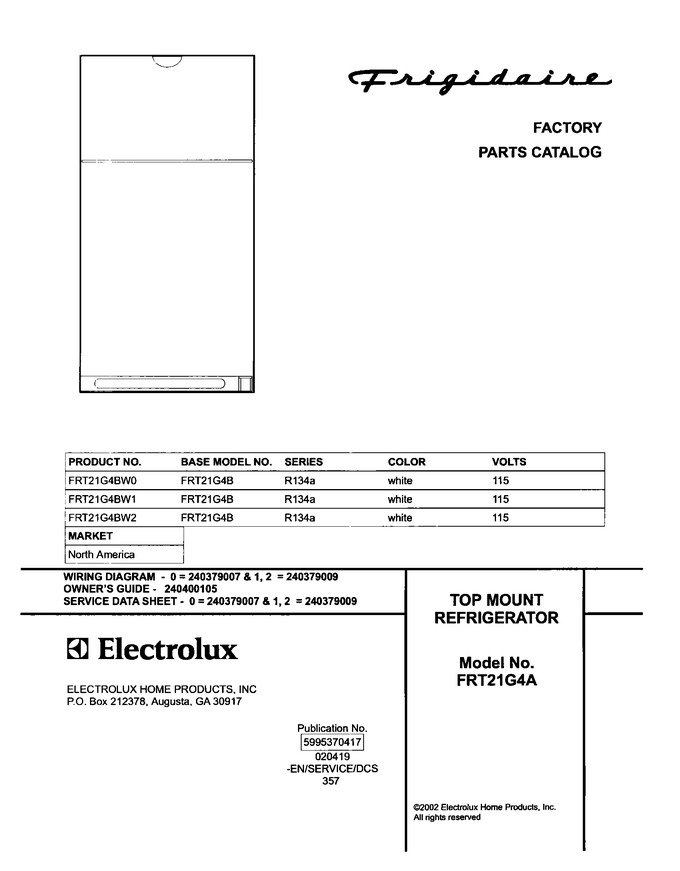 Diagram for FRT21G4BW1