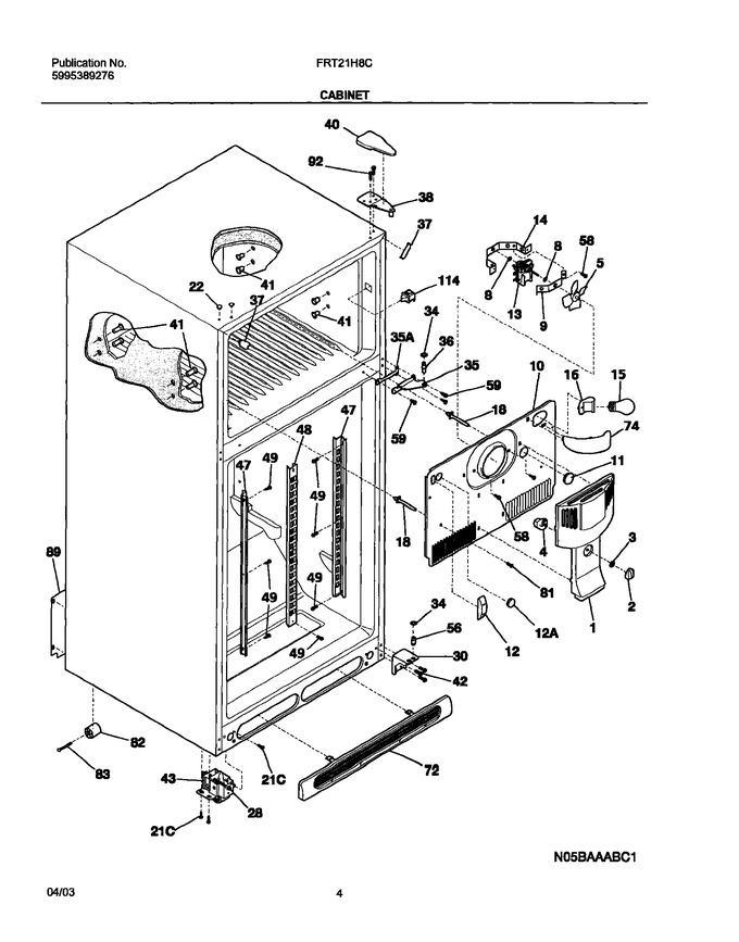 Diagram for FRT21H8CW0