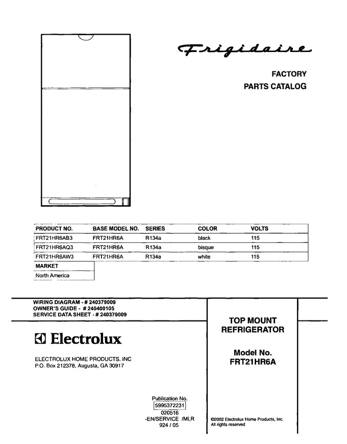 Diagram for FRT21HR6AB3