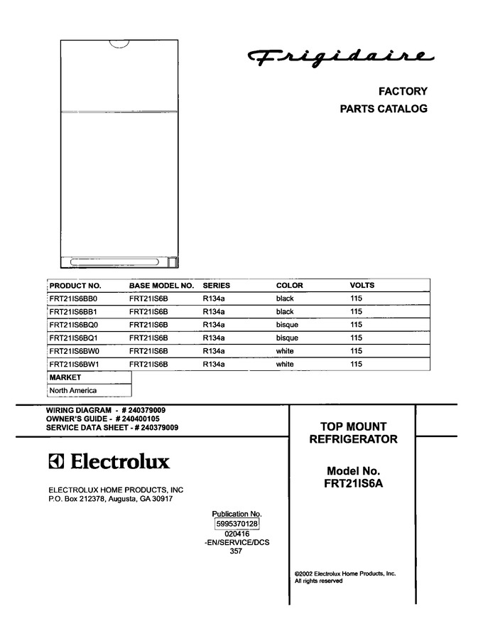 Diagram for FRT21IS6BW0