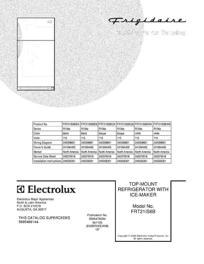 Diagram for FRT21IS6BWA