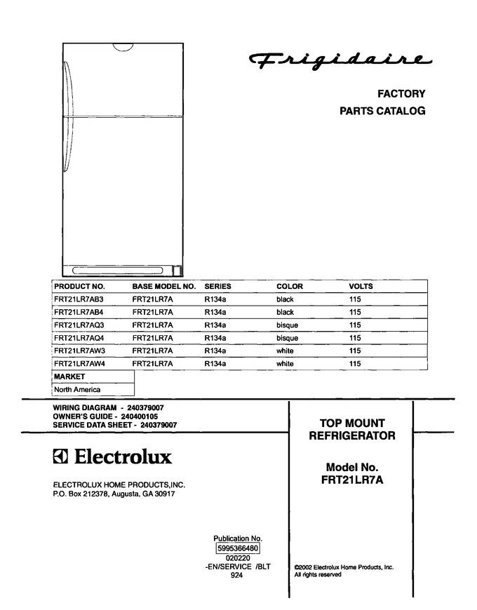 Diagram for FRT21LR7AB3