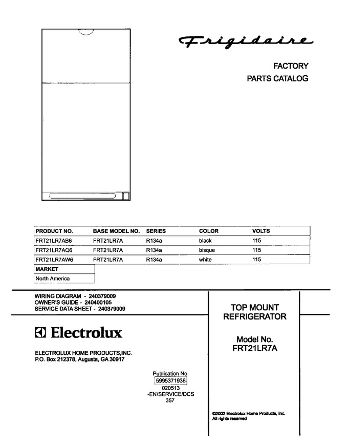 Diagram for FRT21LR7AB6