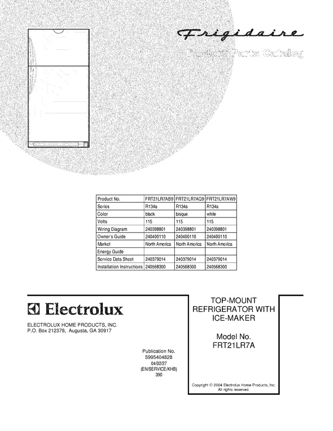 Diagram for FRT21LR7AW9